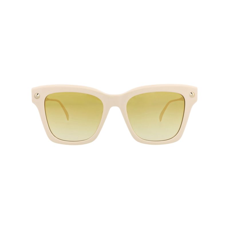 Alexander Mcqueen Square-Frame Recycled Acetate Sunglasses White Womens